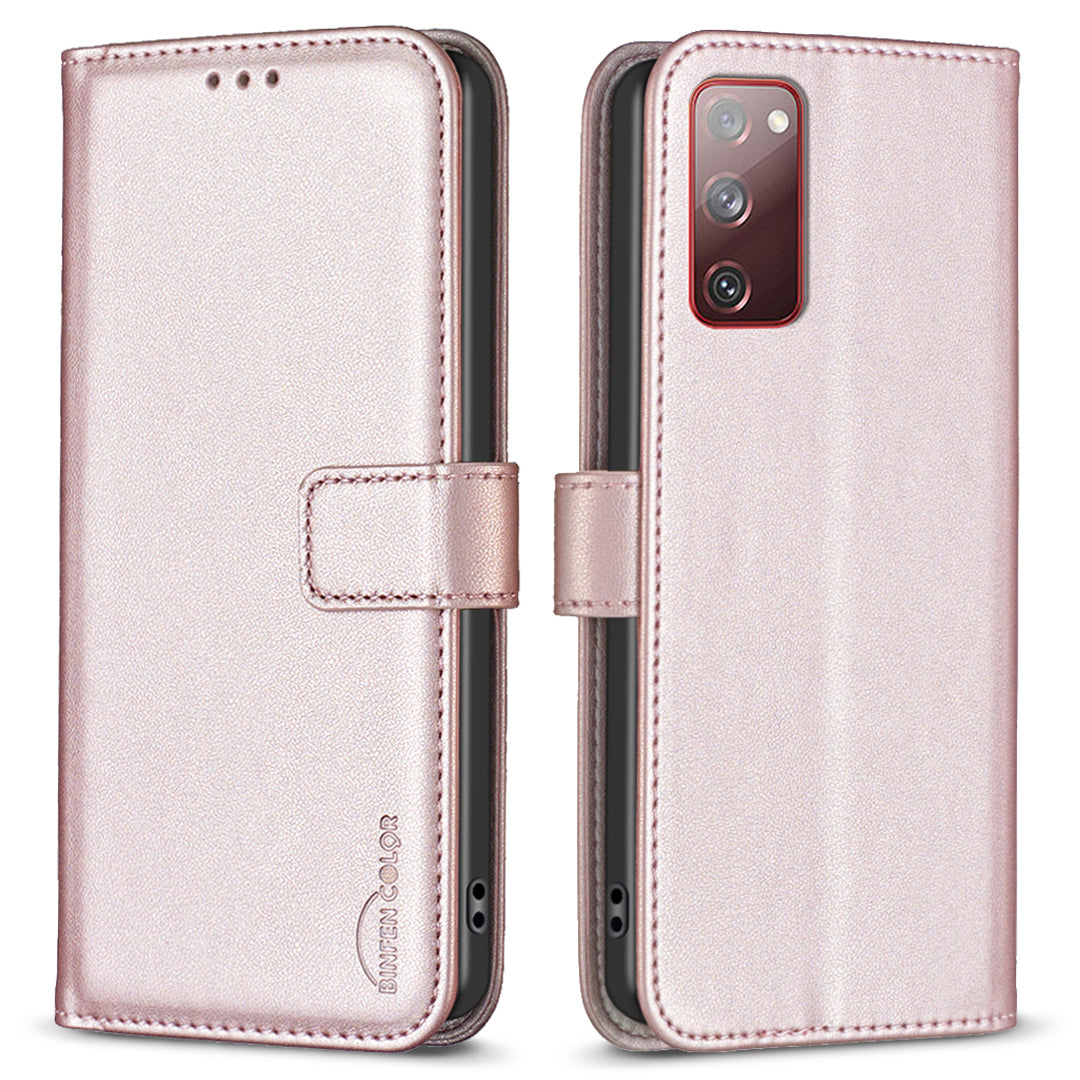 BINFEN COLOR BF17 For Samsung Galaxy S20 FE 5G / S20 FE / S20 FE 2022 / S20 Lite PU Leather Phone Cover Stand Wallet Case BINFEN COLOR BF17 For Samsung Galaxy S20 FE 5G / S20 FE / S20 FE 2022 / S20 Lite PU Leather Phone Cover Stand Wallet Case
